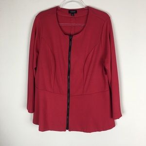 torrid Jackets & Coats - Women’s Torrid Size 2 Red Peplum Zip Jacket torrid Jackets & Coats - Women’s Torrid Size 2 Red Peplum Zip Jacket